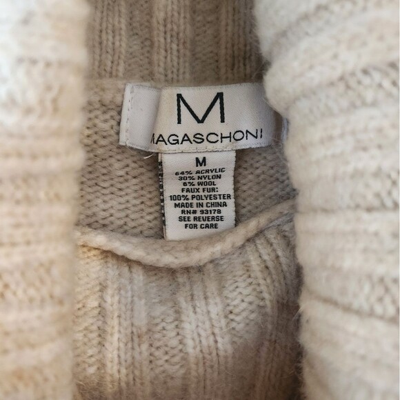 Magaschoni faux fur sweater M cozy comfy fall winter. - Picture 7 of 8